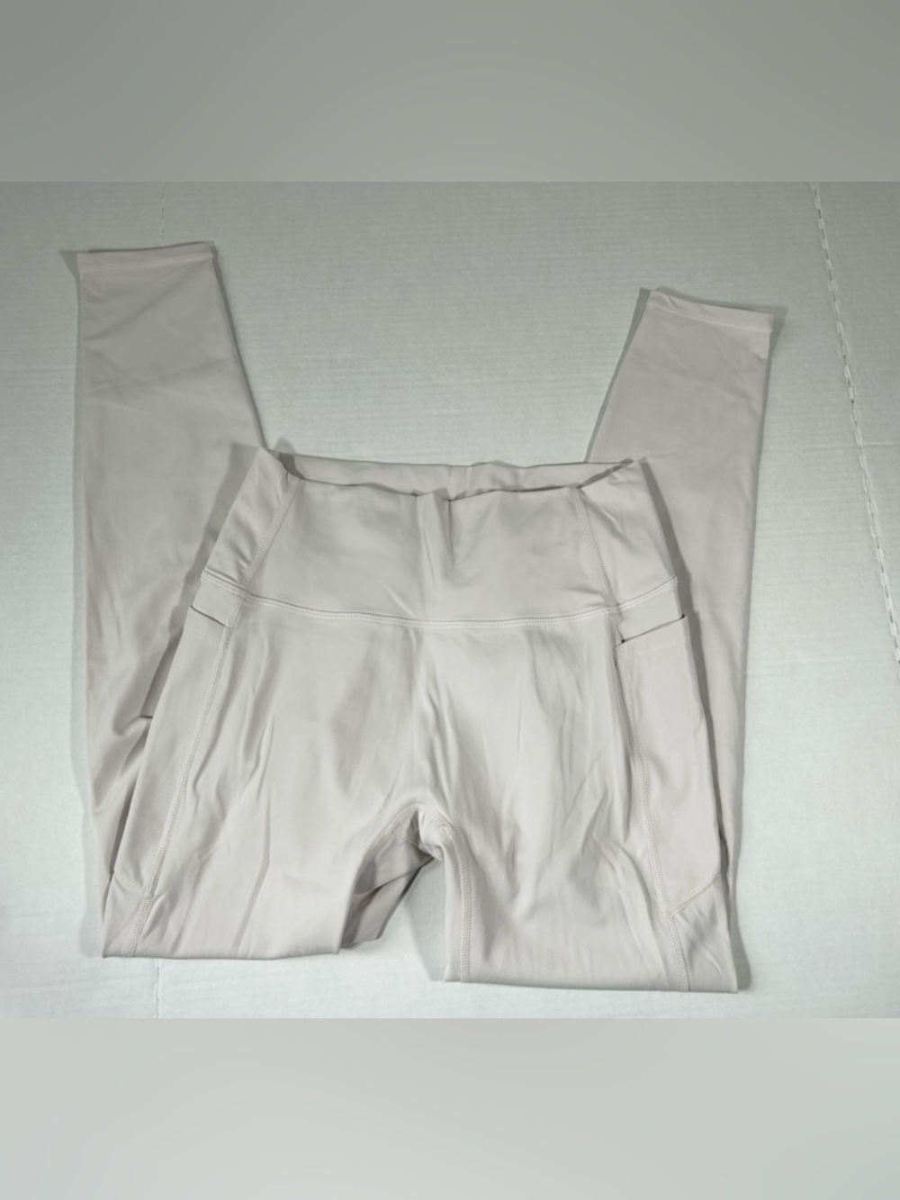 Light beige High-Waist Women’s Yoga Active Leggings Lycra Buttery Soft